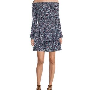 MICHAEL Michael Kors Off-Shoulder Long Sleeve Dress